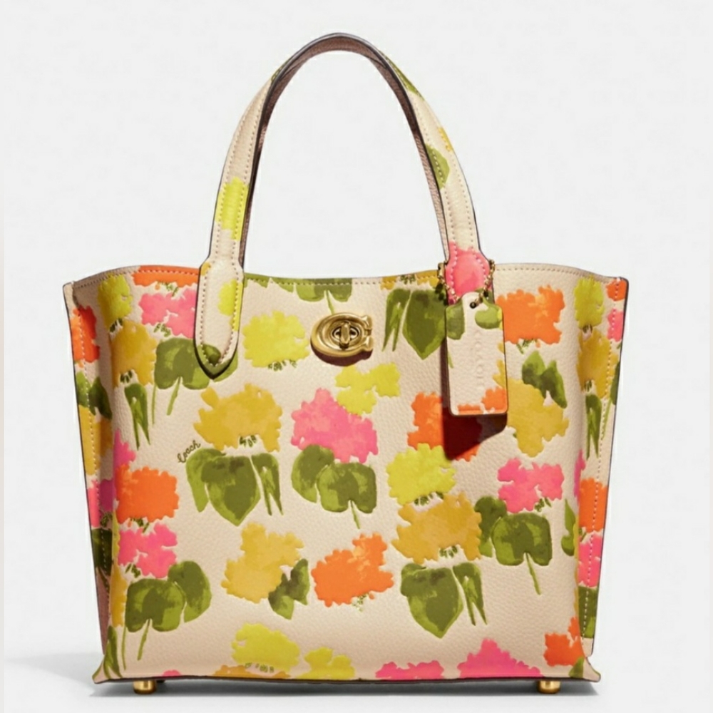 Coach Willow crossbody tote bag Floral multicolor NWT